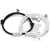 Black & White Personalised Engraved Magnetic Couple Bracelet Set with Silver Bar-Couple Bracelet-Auswara