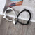 Black & White Rope Magnetic Heart Couples Bracelet Set-Couple Bracelet-Auswara