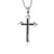Black and Silver Cross Necklace-Cross Necklace-Auswara