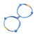 Blue Personalised Engraved Magnetic Couple Bracelet Set-Couple Bracelet-Auswara
