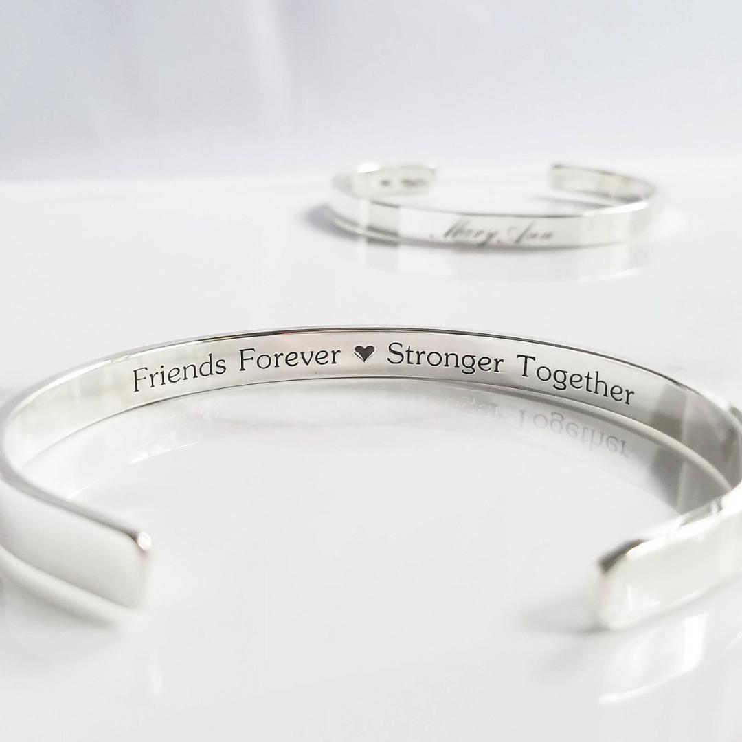 Lumière Cuff | Personalised Women's Bracelet | Custom Engraved