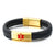 Braided Medical ID Bracelet with Gold Colour Bar-Medical ID Bracelet-Auswara