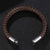 Brown Double Braided Personalised Leather Bracelet-Personalised Bracelet-Auswara