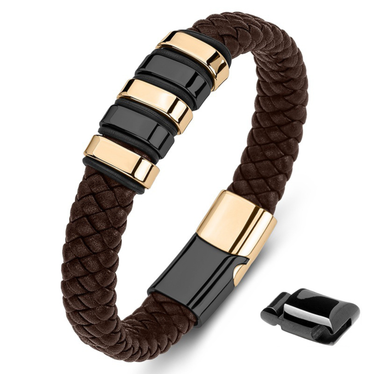 Everloop Personalised Brown Leather Bracelet