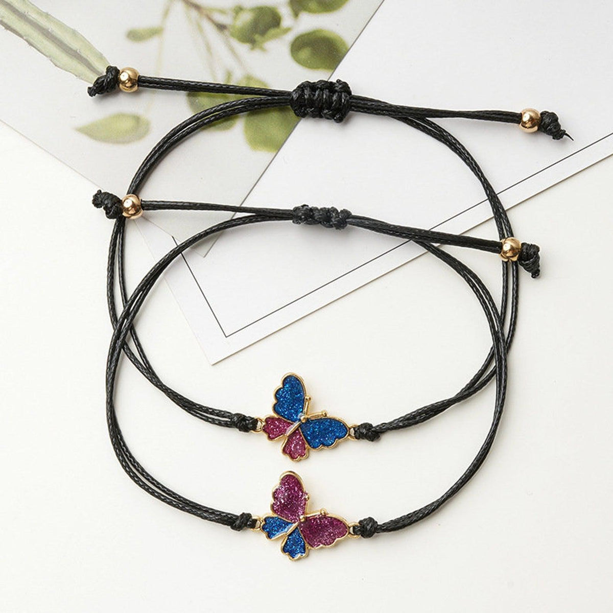 Butterfly Friendship Bracelet Set-Friendship Bracelets-Auswara