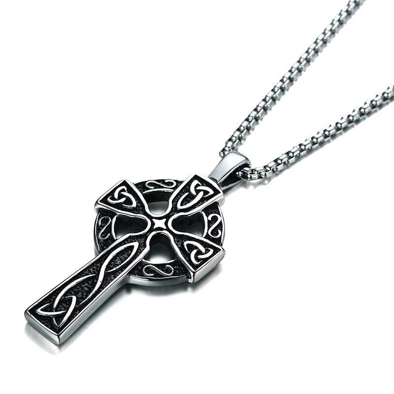 Celtic Cross Pendant Necklace-Cross Necklace-Auswara