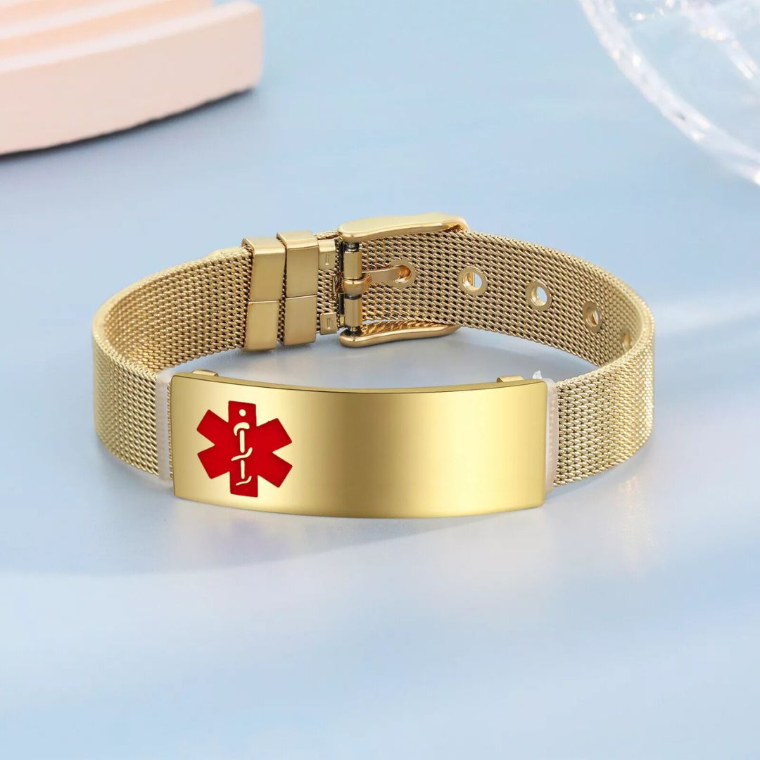 Chic Mesh Medical ID Bracelet – Multiple Colour Options