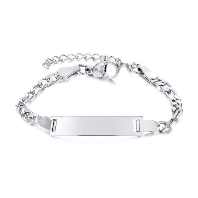 Children's Silver Colour ID bracelet-Kids Bracelet-Auswara