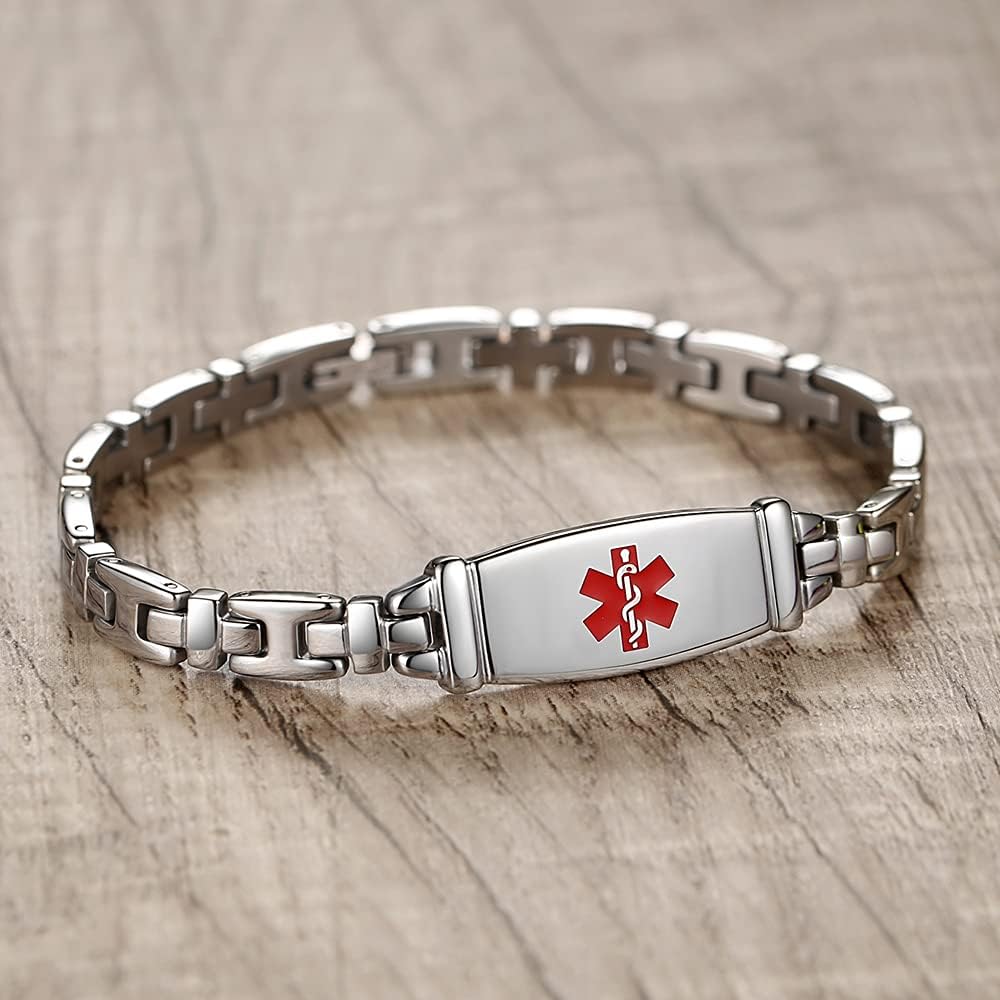 Classic Silver Medical ID Bracelet-Medical ID Bracelet-Auswara