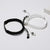 Couples Engravable Magnetic Braided Bracelets – Black & White-Couple Bracelet-Auswara
