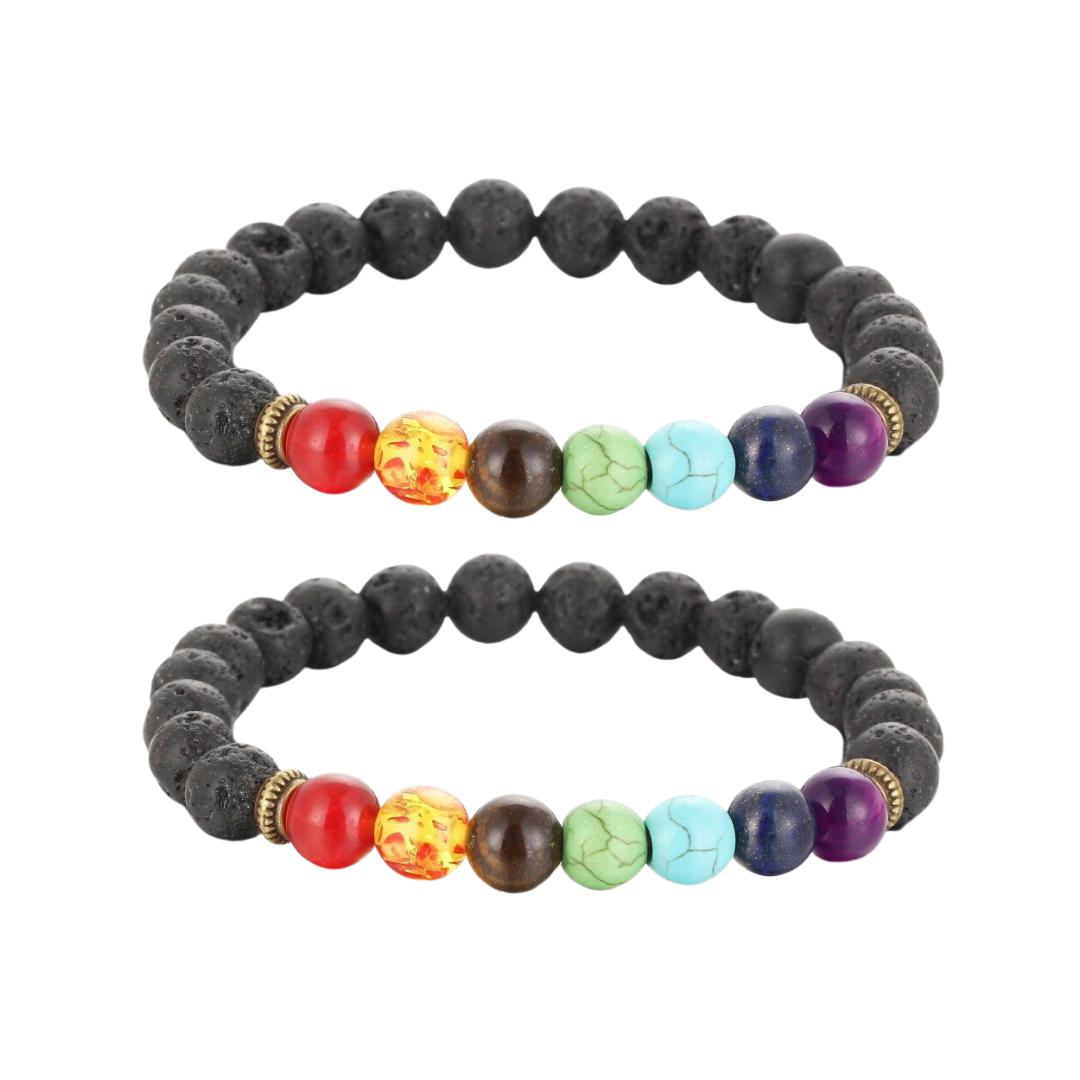 Couples Matching Chakra Beaded Bracelets-Couple Bracelet-Auswara