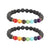 Couples Matching Chakra Beaded Bracelets-Couple Bracelet-Auswara