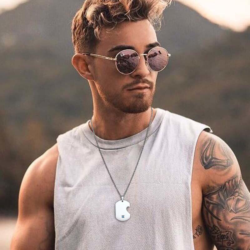 Couples Steel Heart Puzzle Pendant Necklaces with Cubic Zirconia-Couples Necklace-Auswara