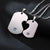 Couples Steel Heart Puzzle Pendant Necklaces with Cubic Zirconia-Couples Necklace-Auswara