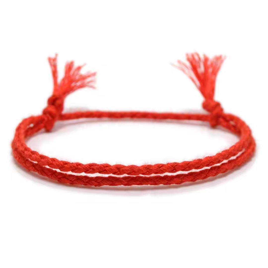 Crimson Pulse Braided Bracelet-Rope Bracelet-Auswara