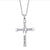 Cross Chain Necklace with Cubic Zirconia-Cross Necklace-Auswara