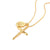 Cross Necklace With Oval Medallion Pendant-Cross Necklace-Auswara