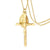 Cross Necklace With Oval Medallion Pendant-Cross Necklace-Auswara