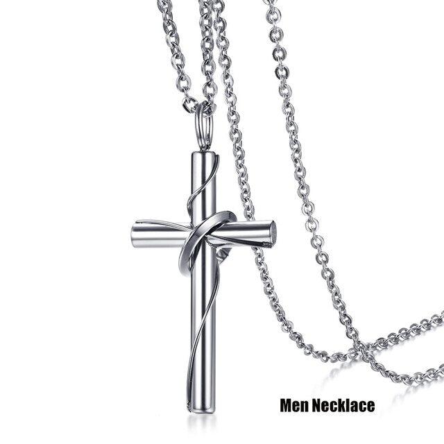 Cross Pendant Couple Necklace-Cross Necklace-Auswara