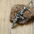 Crucifix Pendant Necklace in Silver Colour-Cross Necklace-Auswara