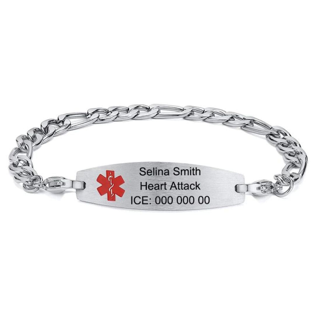 Custom Medical Alert ID Chain Bracelet