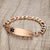 Custom Rose Gold Medical Alert ID Chain Bracelet