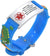 Dino Blue Silicone Kids Medical Alert Bracelet with Silver Bar-Kids Medical Alert Bracelet-Auswara