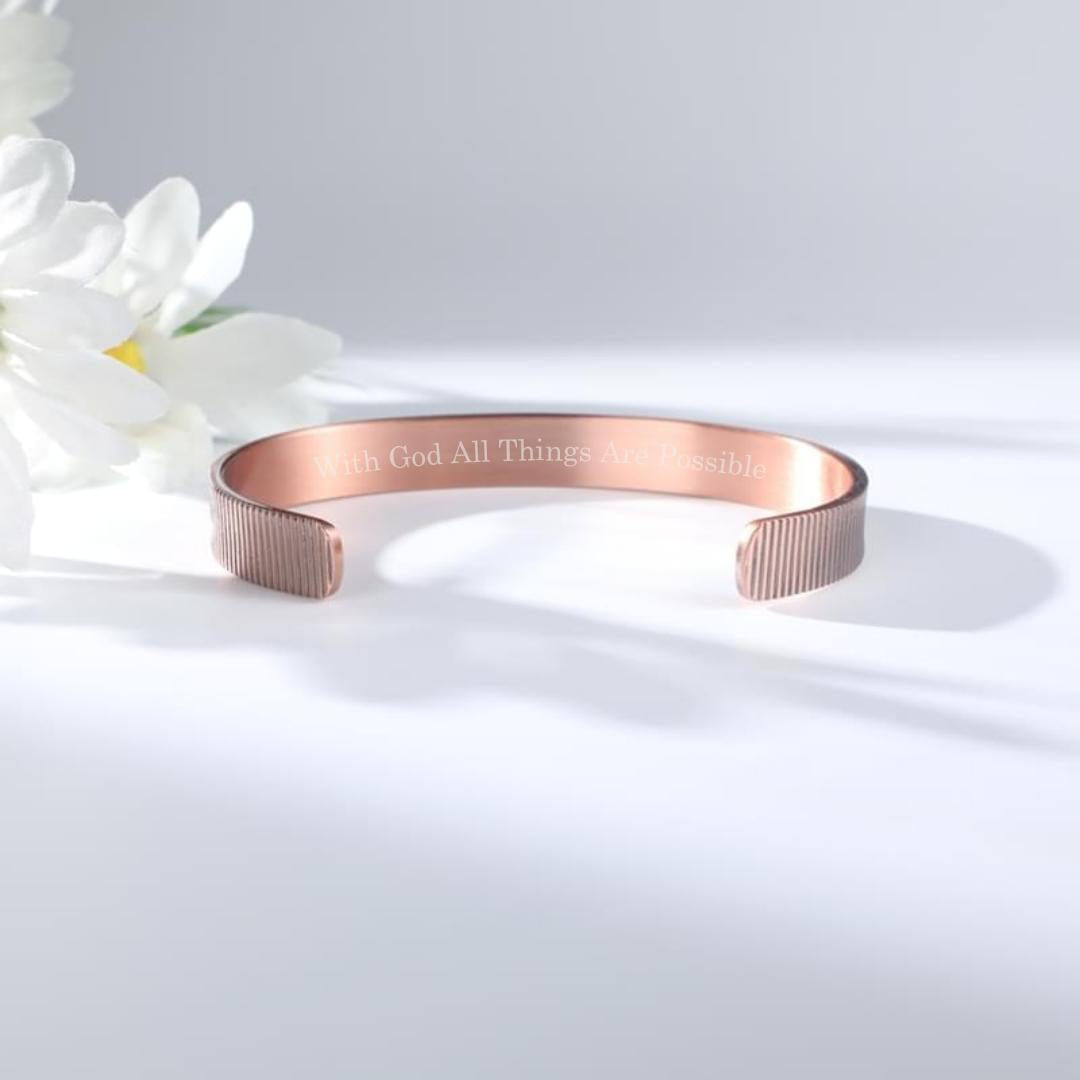 Divine Path Copper Cuff – Light-Revealed Edition for Her-Cross Bracelet-Auswara
