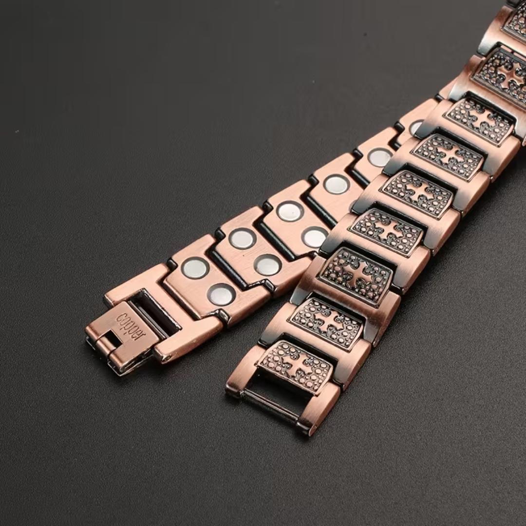 Dominion Copper Cross Bracelet-Cross Bracelet-Auswara