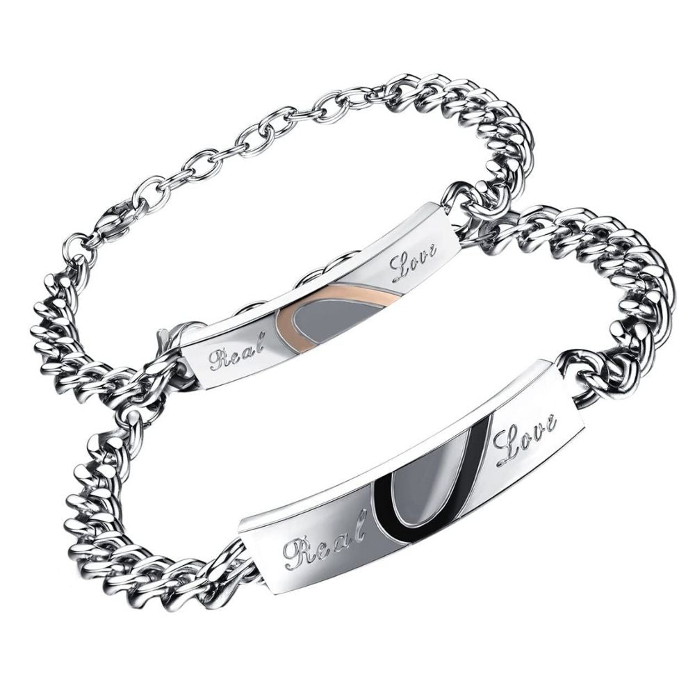 Duo Couple Chain Bracelets-Couple Bracelet-Auswara