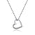 Sterling Silver CZ Open Heart Necklace