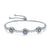 Elegant Sterling Silver Round Evil Eyes Tennis Bracelet-Evil Eye Bracelet-Auswara