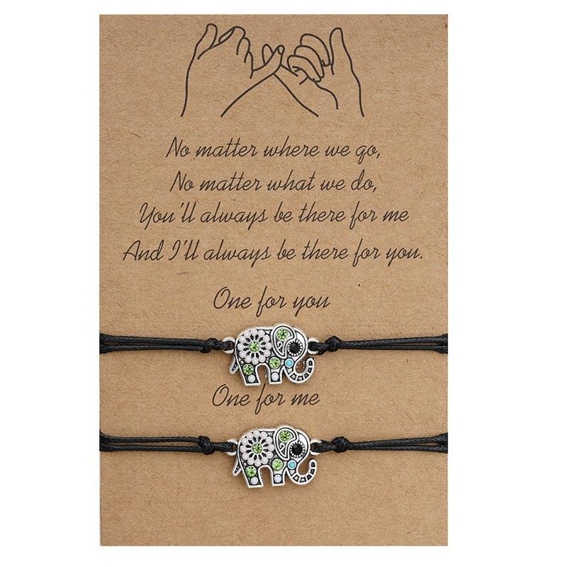 Elephant Charm Friendship Bracelet-Friendship Bracelets-Auswara