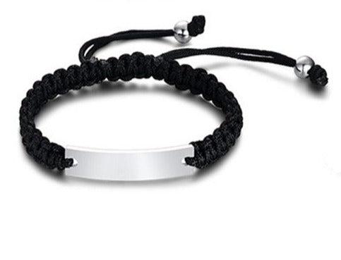 Engravable Braided Bracelet for Men-Personalised Bracelet-Auswara