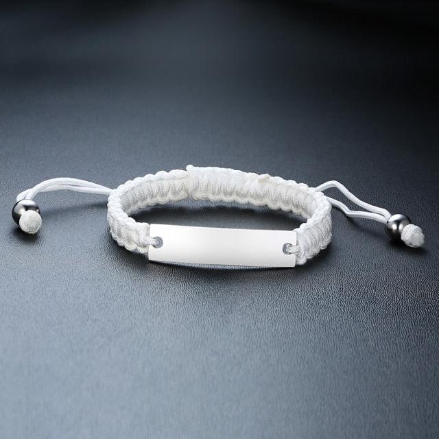Engravable Braided Bracelet for Men-Personalised Bracelet-Auswara