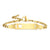 Engravable Child ID Bracelet with Heart in Gold Colour-Kids Bracelet-Auswara