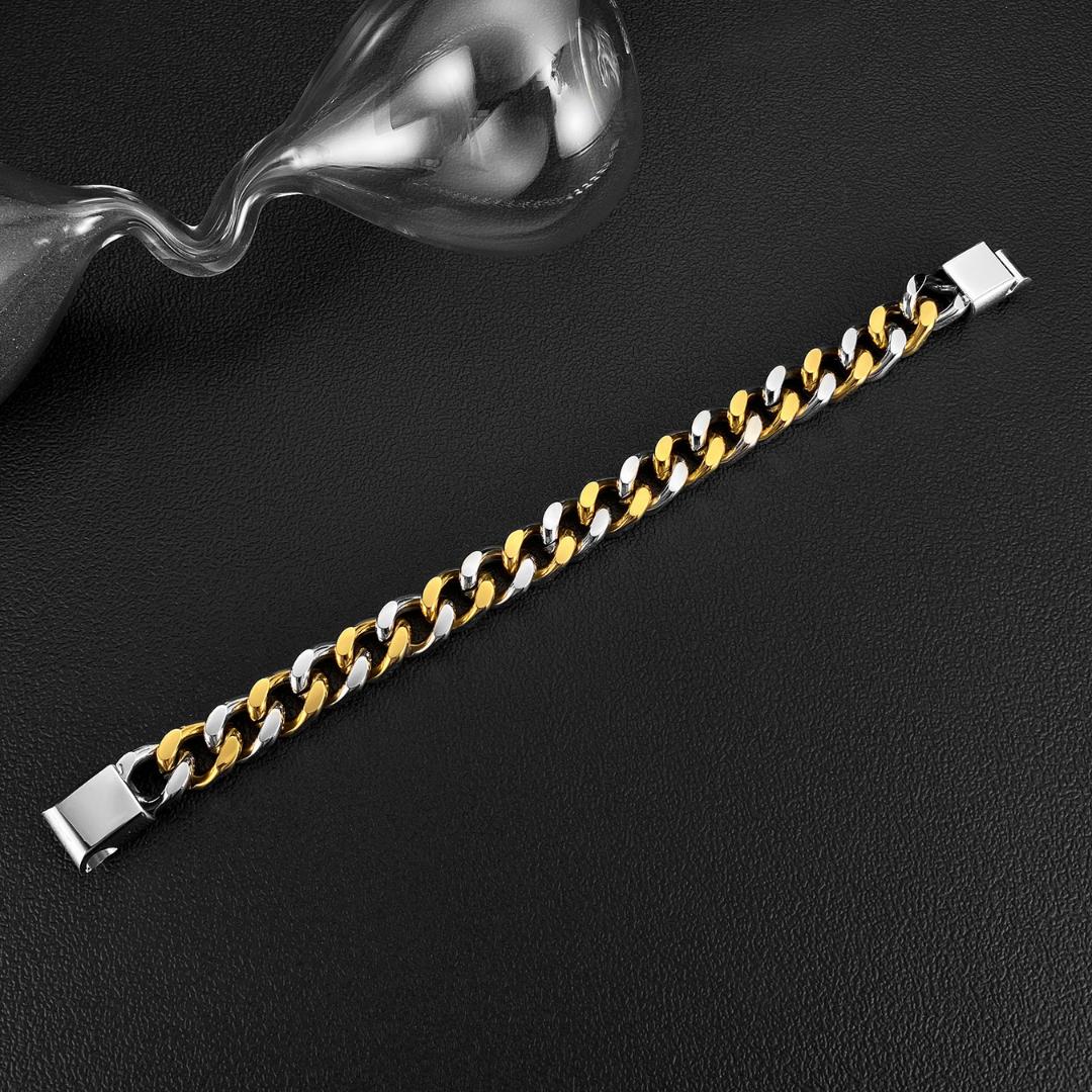 Eterna Link Two-Tone Personalised Bracelet-Personalised Bracelet-Auswara