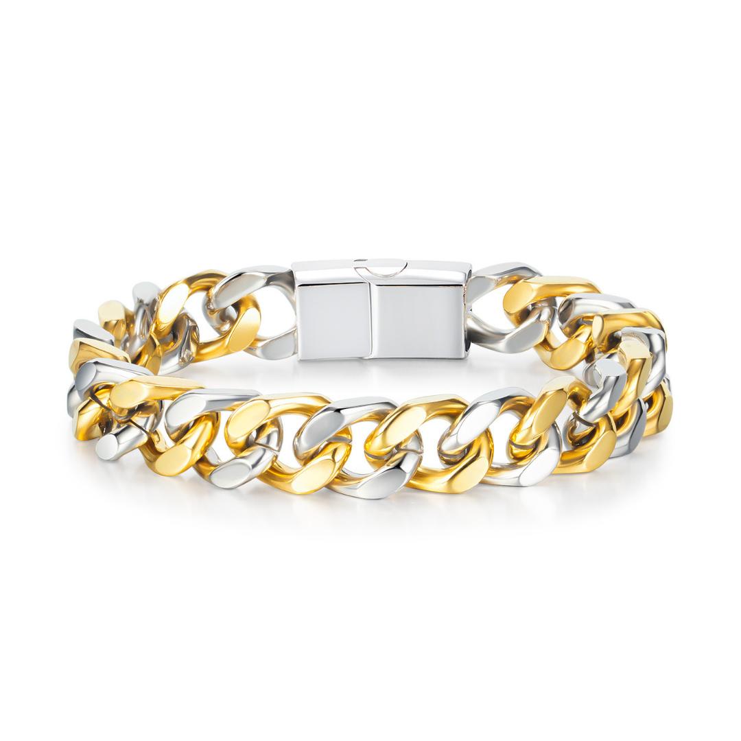 Eterna Link Two-Tone Personalised Bracelet-Personalised Bracelet-Auswara