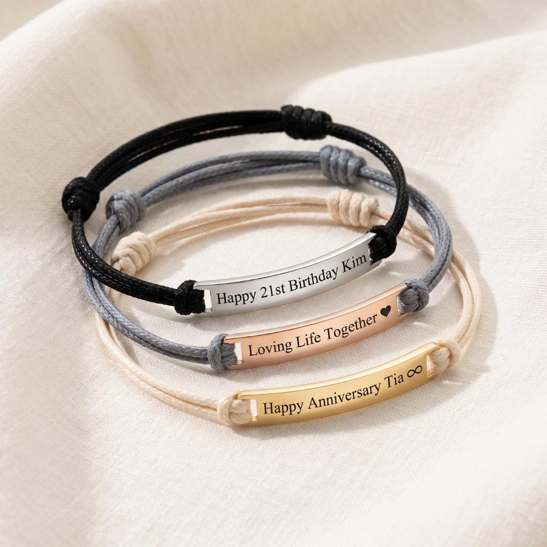 EverCord Women Personalised Bracelet-Identification Bracelet-Auswara