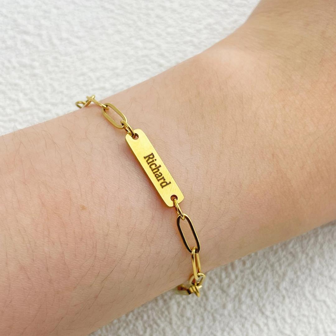 EverLink Women's Personalised Bar Bracelet-Women Bracelets-Auswara