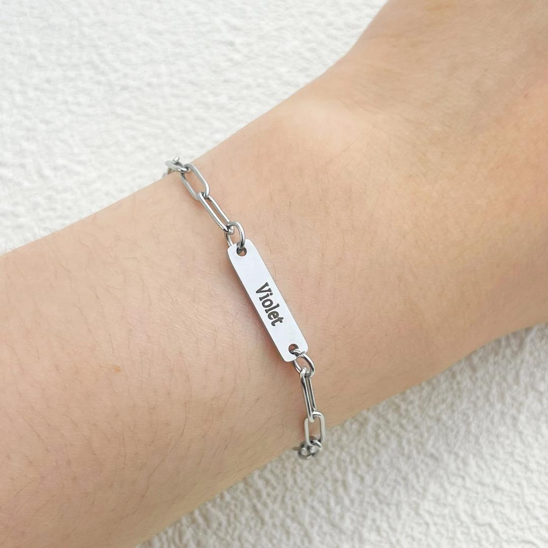 EverLink Women's Personalised Bar Bracelet-Women Bracelets-Auswara
