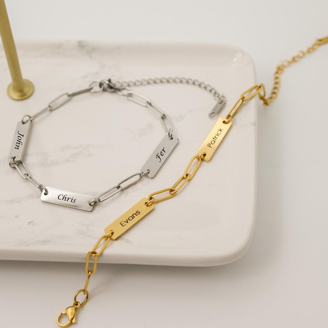 EverLink Women's Personalised Bar Bracelet-Women Bracelets-Auswara