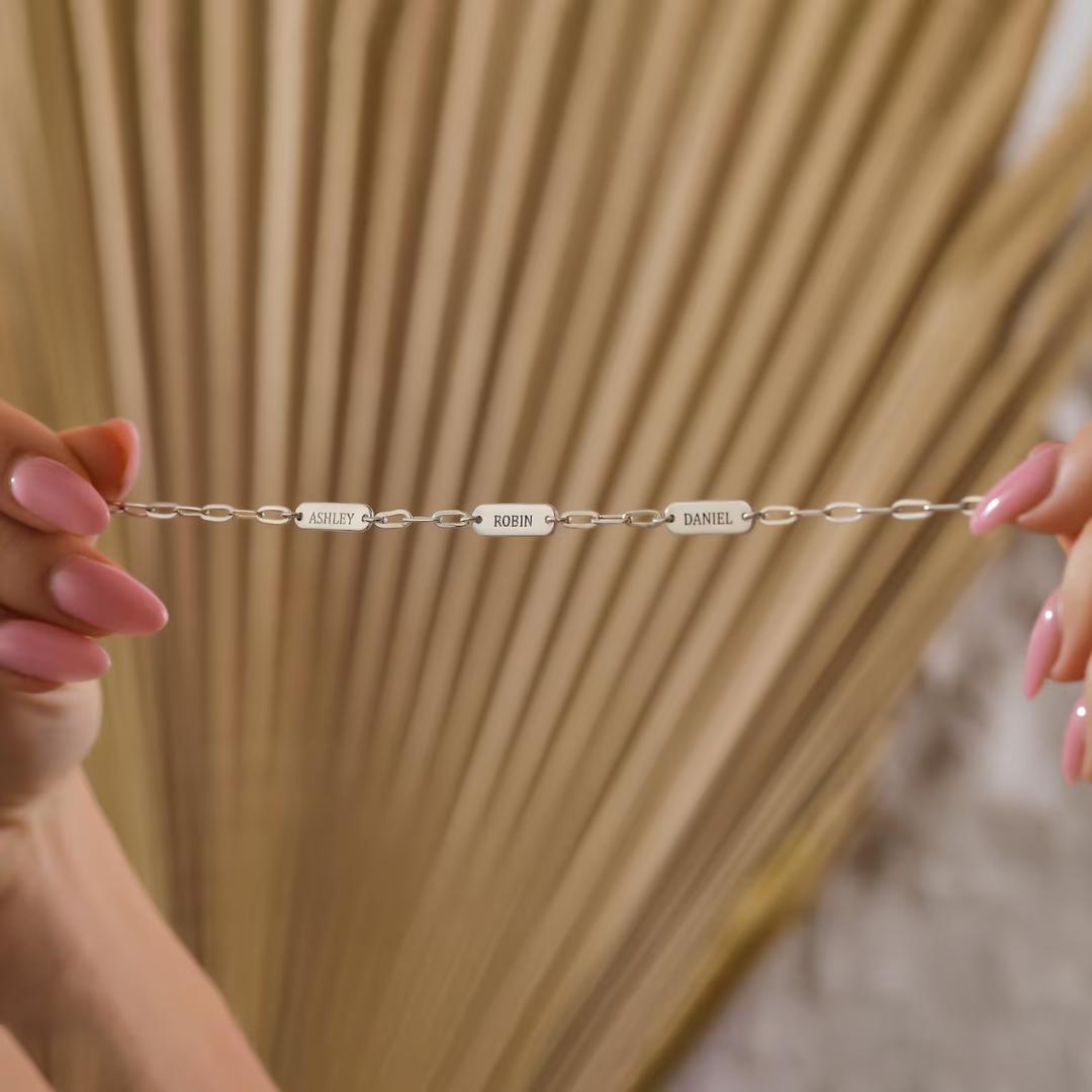 EverLink Women's Personalised Bar Bracelet-Women Bracelets-Auswara