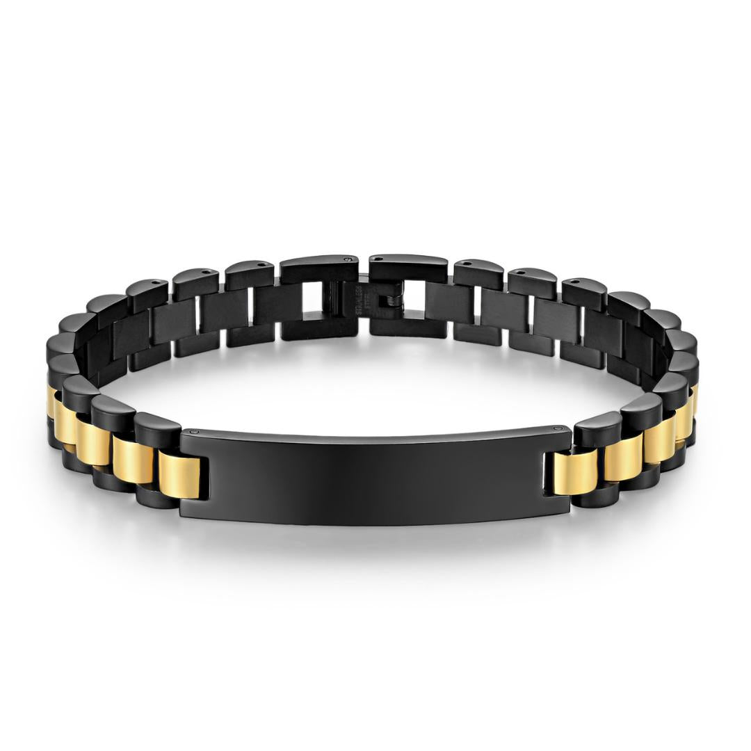 Evermark Unisex Personalised Link Bracelet-Personalised Bracelet-Auswara