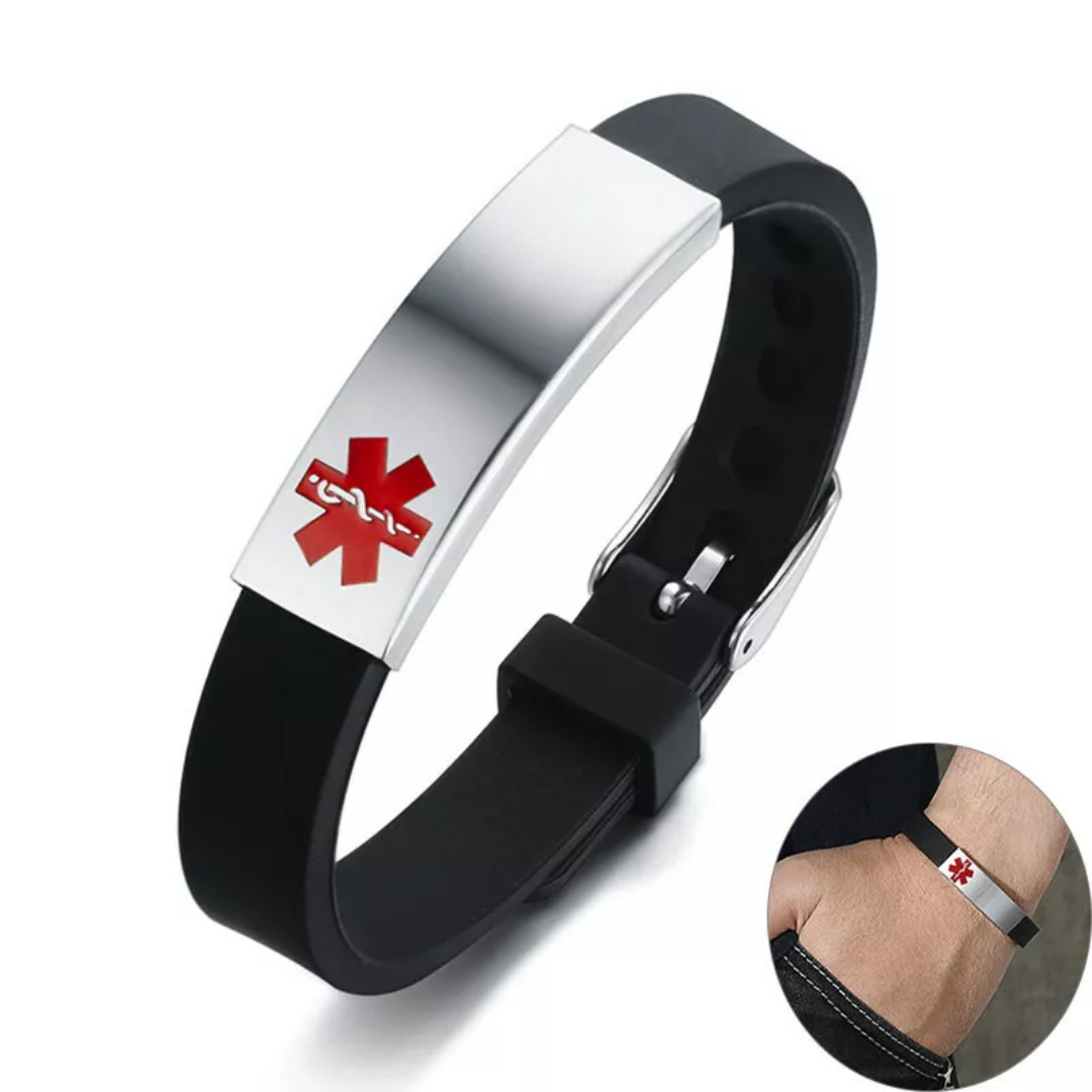 Everyday Safety Silicone Medical Alert ID Bracelet