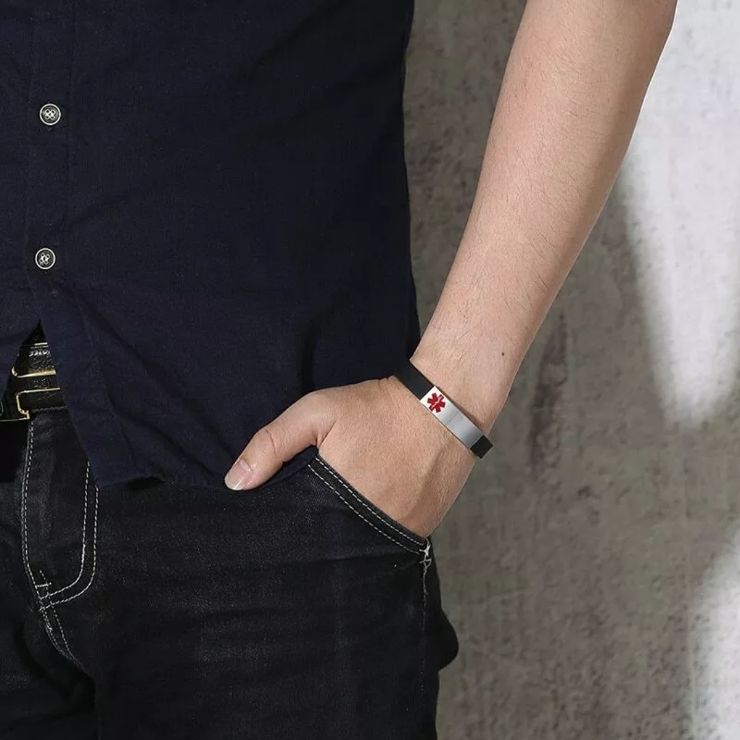 Everyday Safety Silicone Medical Alert ID Bracelet