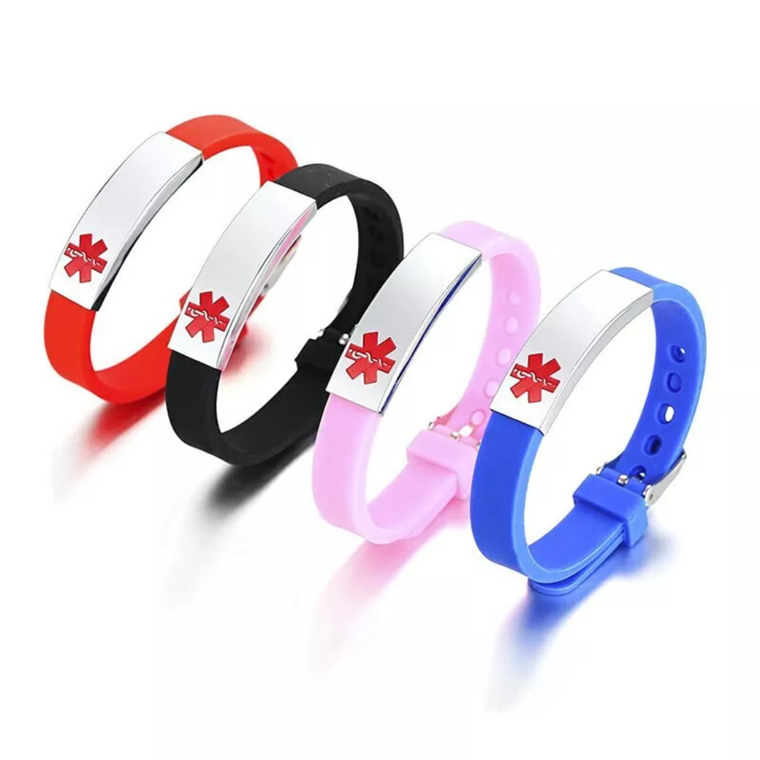 Everyday Safety Silicone Medical Alert ID Bracelet