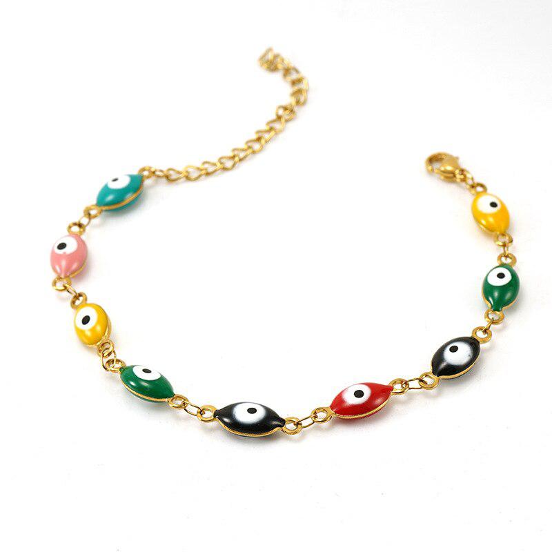 Evil Eye Adjustable Chain Bracelet-Evil Eye Bracelet-Auswara
