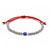 Evil Eye Braided Bracelet with Silver Beads-Evil Eye Bracelet-Auswara