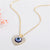 Evil Eye Heart Necklace with Cubic Zirconia-Evil Eye Necklace-Auswara
